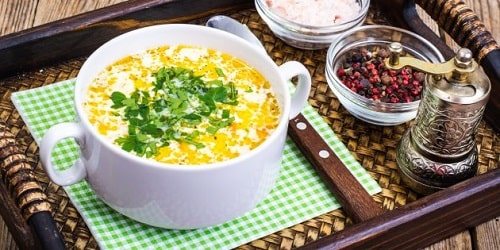 суп-пюре из цветной капусты со сливками